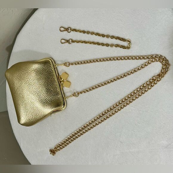 Handmade Genuine Premium Pebble Leather Candy Kisslock Clutch & 2 Chain Styles - Picture 11 of 15